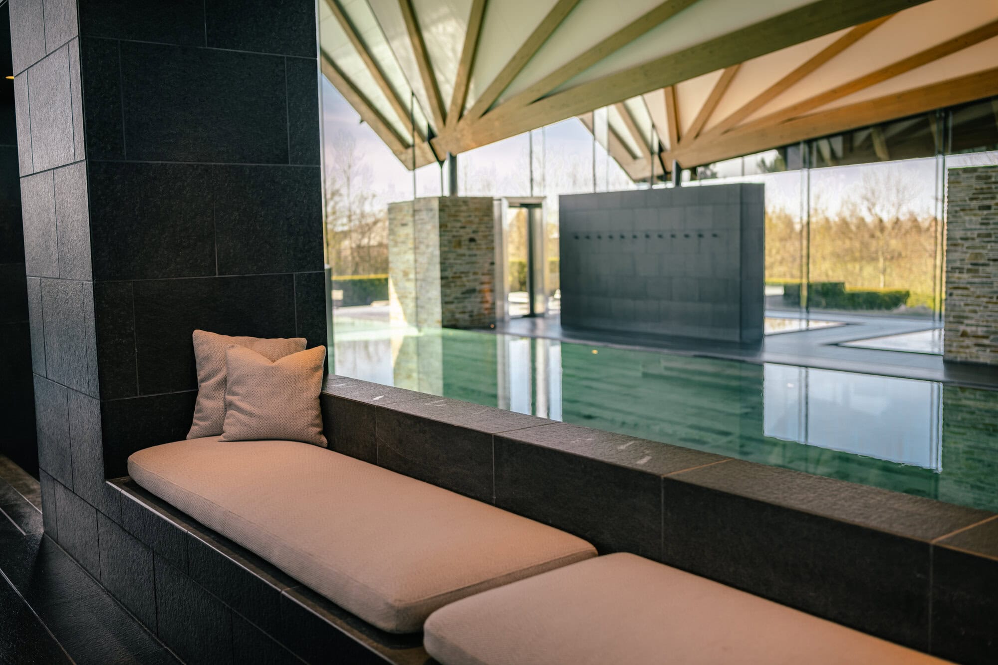 Lounge area in the spa